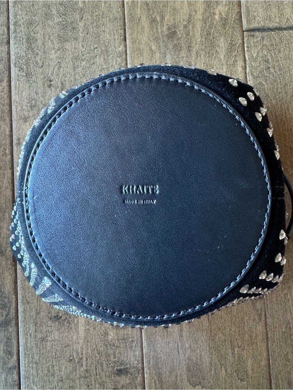 KHAITE Lotus Mini Crystal Suede Shoulder Bag - Picture 5 of 10